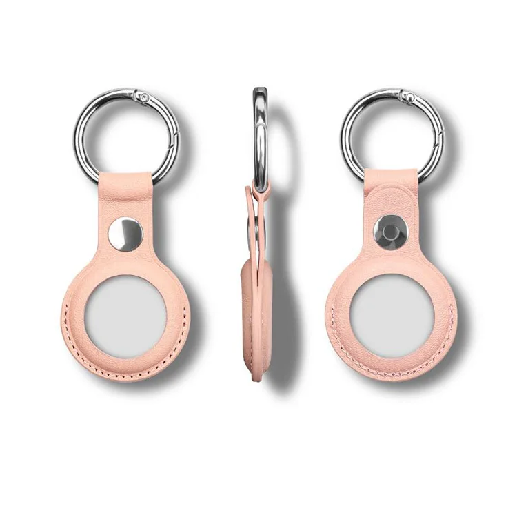 

For iPhone Locator Tracker Anti-lost Device Keychain Protective Sleeve Fashion PU Leather Cover Cases for AirTags Case