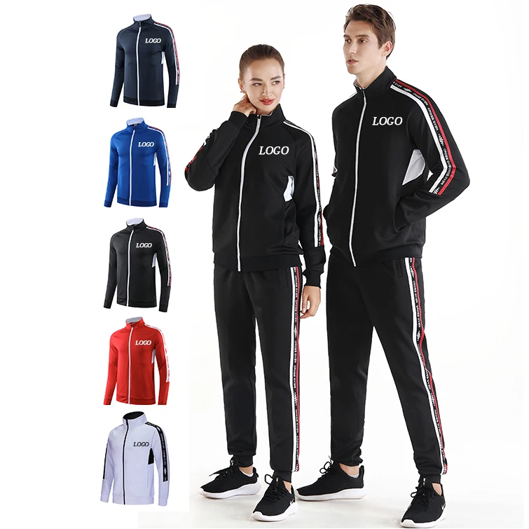 

Wholesale Bulk Latest Design Your Own Fitted Soccer Tracksuit Custom Mens Plain Sports Tracksuit