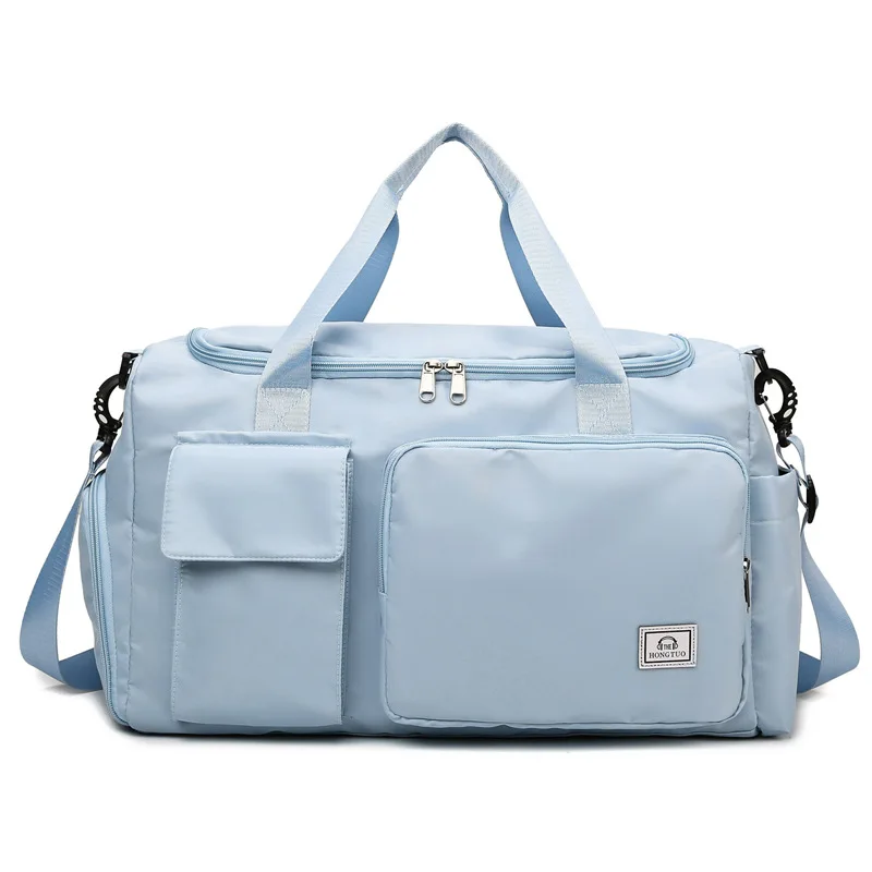 

Waterproof Oxford Sports Bags Women Men Training Fitness Travel Handbag Yoga Mat Sport Gym Bag Compartment Outdoor
