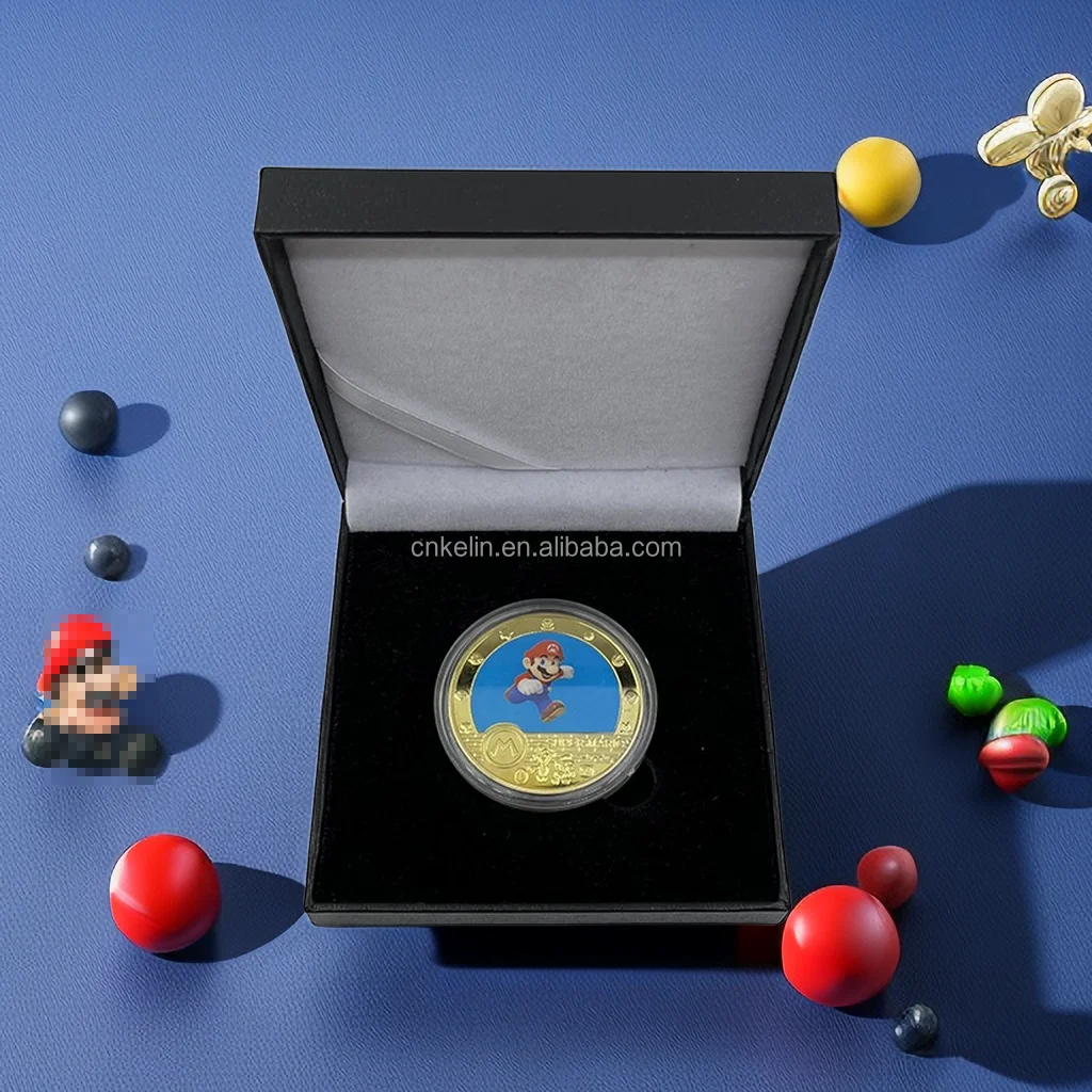 

Japan Game Super Mario Bros Coin Mario and Luigi Cute 24k Gold Plating Collection Coin for Sale