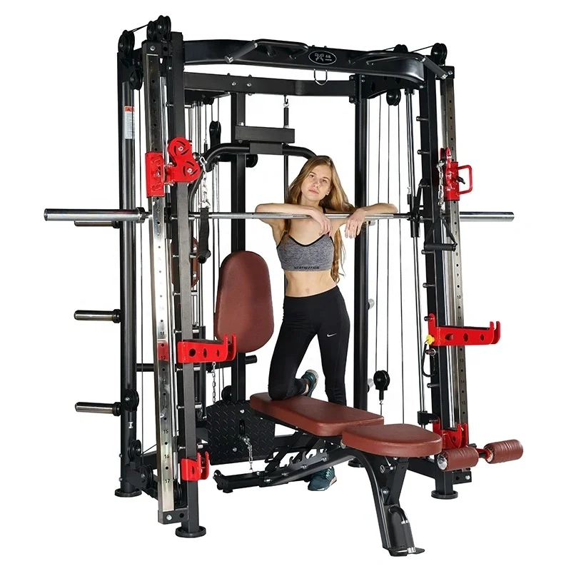 

Factory price gym fitness equipment Functional Trainer smith Machine Squat Rack machine chest training, Customized