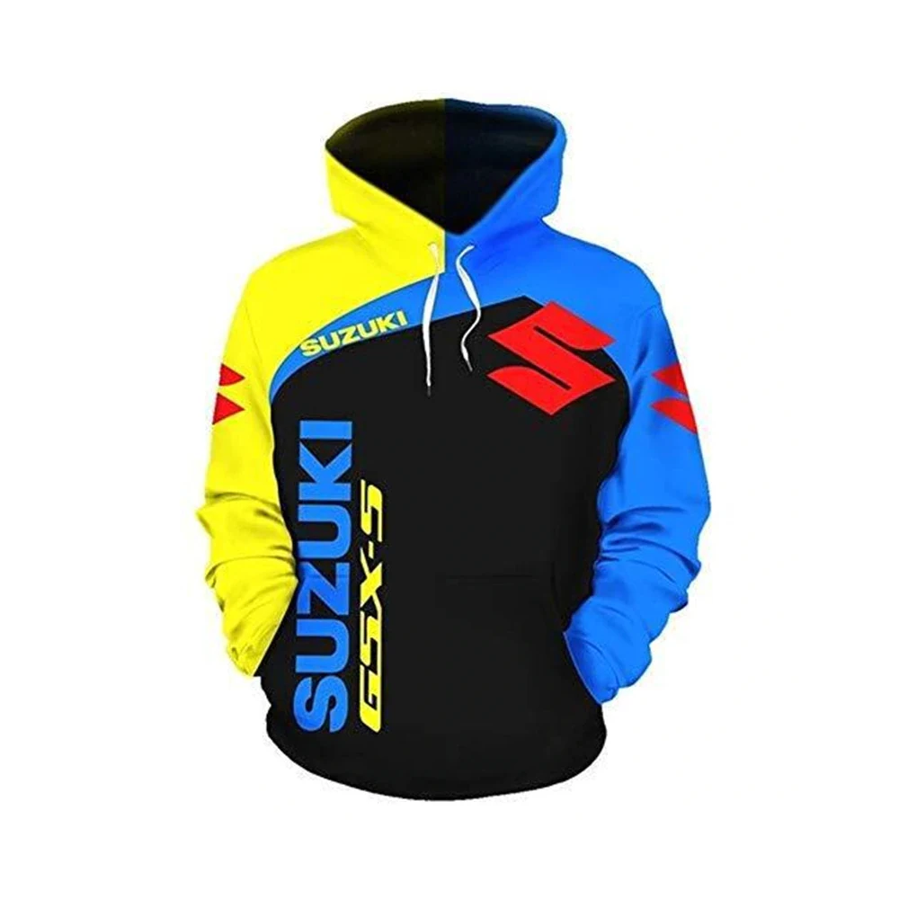 

High Quality 2021 Spring And Autumn New Suzuki Hoodie 3D Printing Sports Pullover Men Fitness Hoodies