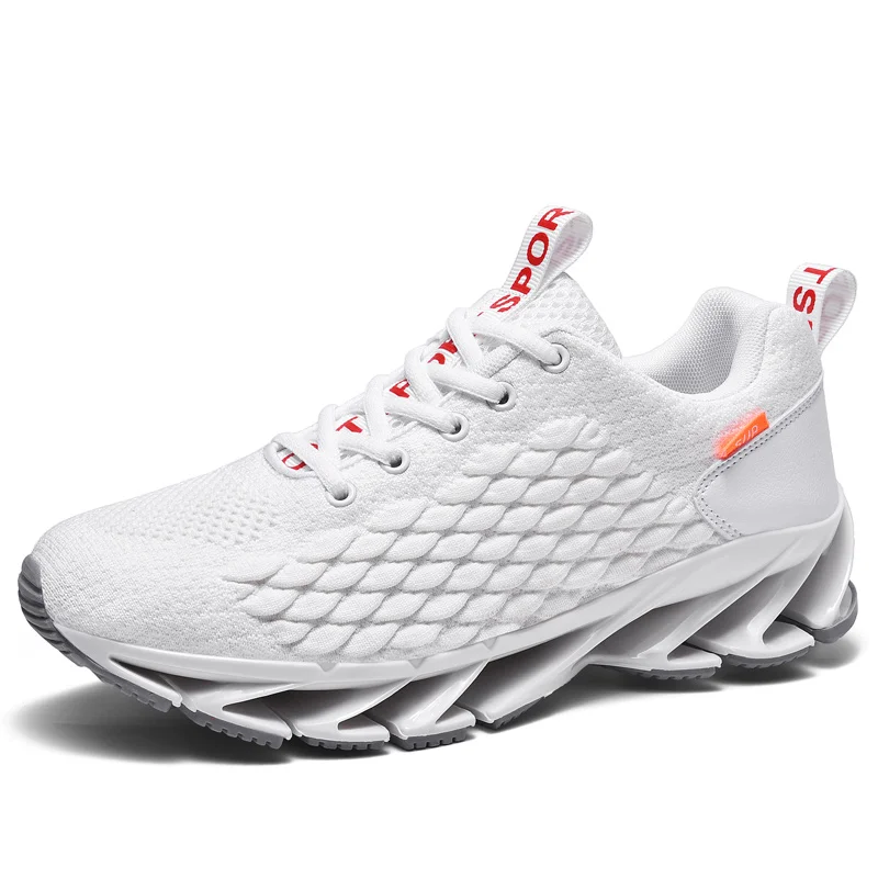 

New fashion flying knit fish-scale blade sport casual sneaker shoes