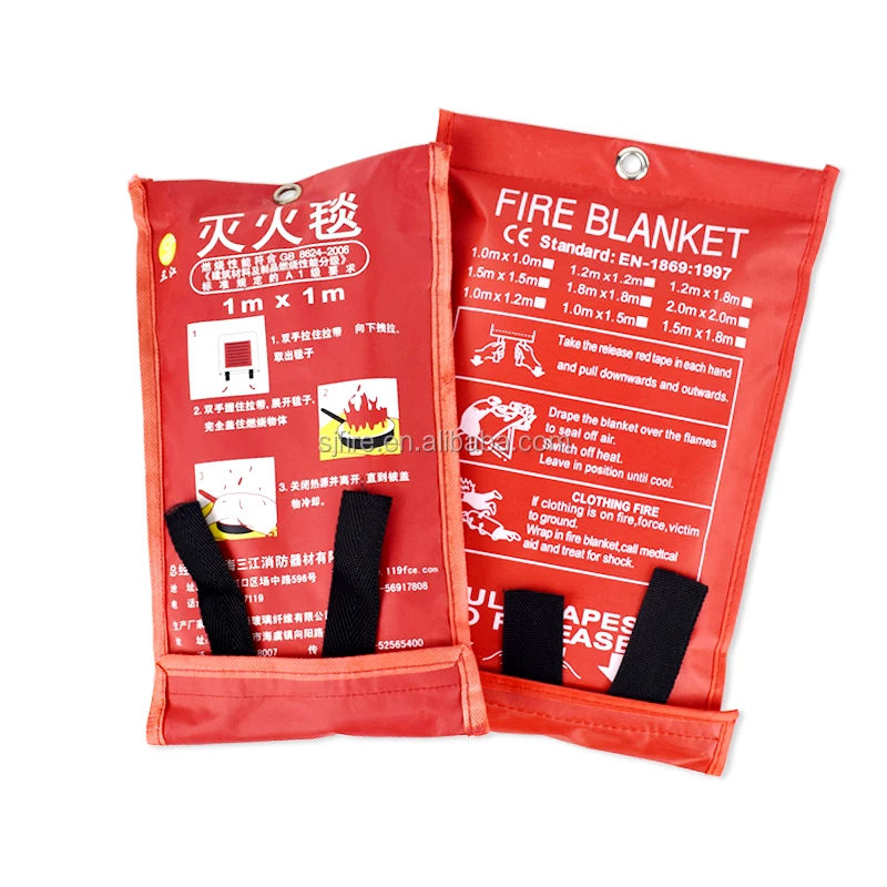 1.2x1.2m Standard Emergency Fire Retardant Protection Heat Insulation Fiberglass Fire Blanket
