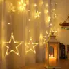 3*6 Meters Wedding Decoration Led Star Icicle Curtain Lights for indoor windows lighted