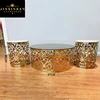 commercial living room golden stainless steel coffee table set metal base marble top coffee tea table