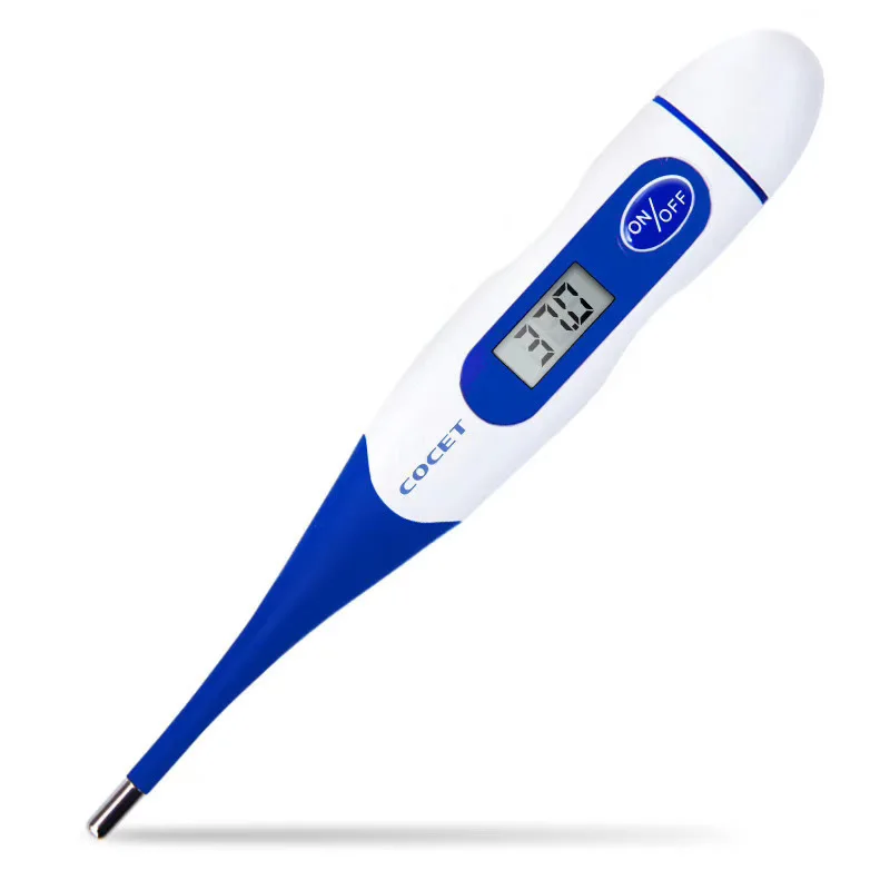 

Electronic Digital LCD Thermometer Soft Head Oral Thermometer for Adult Child Baby Infant Axilla Oral Temperature Measurement, Random color