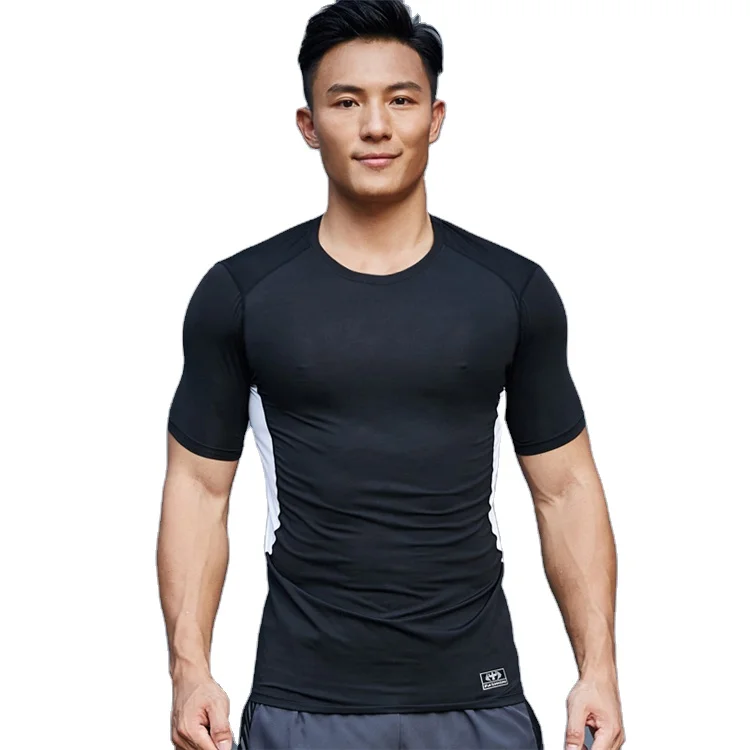 

2021 new fashion men fashion shirt Outdoor Soft Breathable t shirt men Pure Black Running Sport men dress shirt