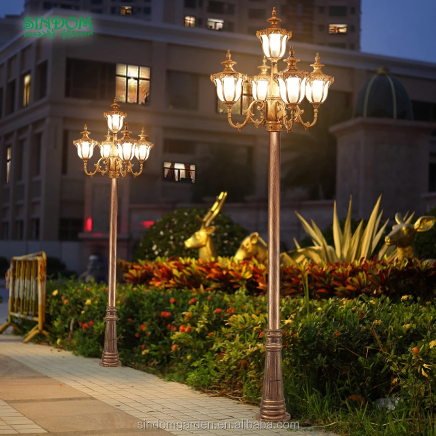 Europe Luxury Decorative E27 Aluminum Waterproof Garden Lamp Free
