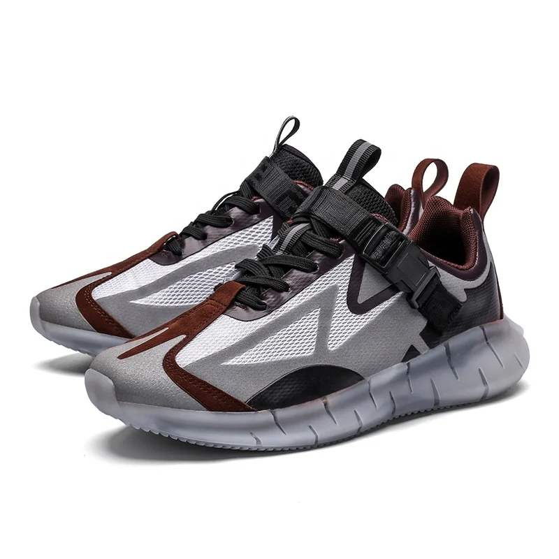 

Gray mesh popcorn handiness casual sport shoes men