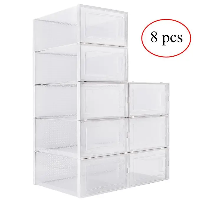 

Shoe Storage Box Shoe Storage Box Shoe Container Organizer 8Pack White