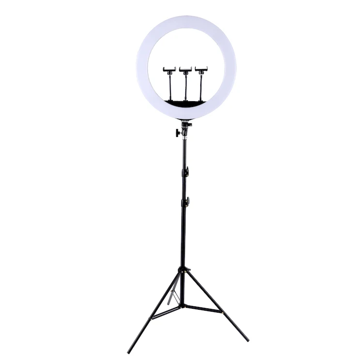 

HQ-21N Photographic Lighting Set 52cm LED Dimmable Lamp Phone Camera Holder LED Ring Light 21 inch with Tripod Stand