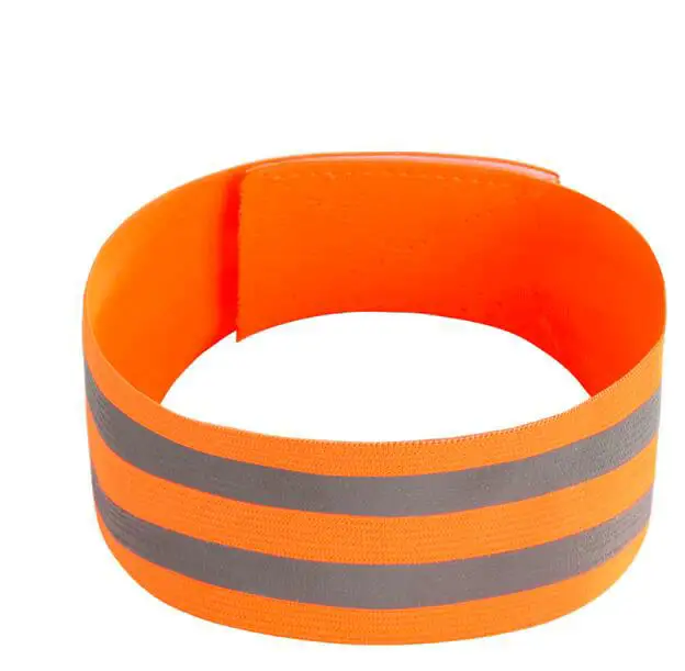 
factory wholesale safety in night double strips elastic high reflective running armband runner walker cycling cycle wristband 