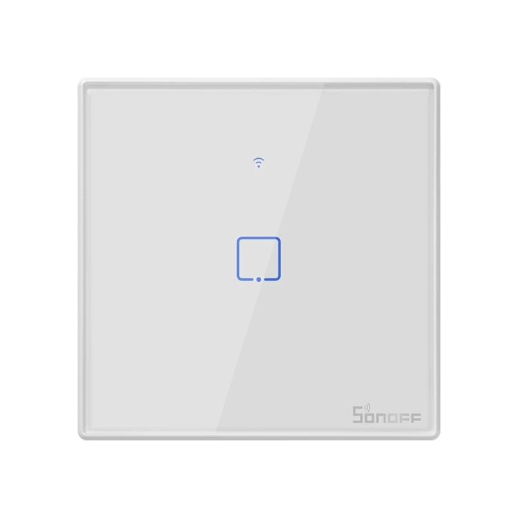 

Sonoff T2 Touch 86mm Tempered Glass Panel Wall Switch Smart Home Light Touch Switch, Compatible with Alexa and Google Home, AC 1