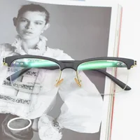 

2019 New Semi Rimless Half Rim TR90 Alloy Optical Glasses Square Myopia Prescription Eyeglasses Frame Men Ready Stock