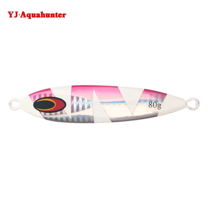 

80g-130g new modle pike seabass long shot slow throw Drag Metal Cast jig hard Fishing Lure, As picture