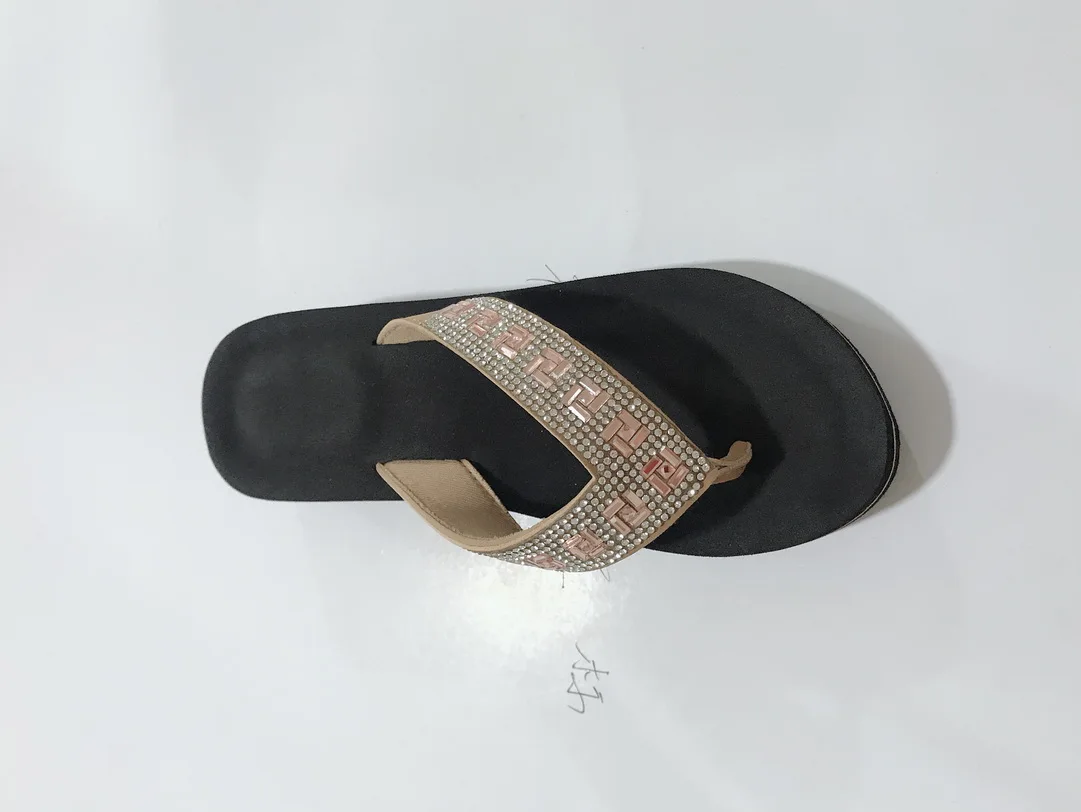 2024 Summer slippers New Fashion Lady High Heel Shoes Wedge Flip Flops