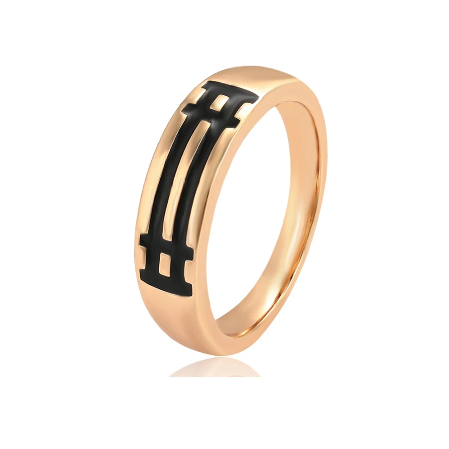 

16549 Xuping Fashion Men's New Drip Black Cross Charm Ring with  Shipping