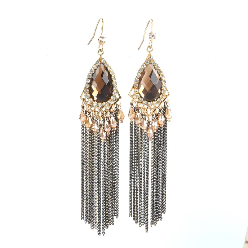 

2021 Sailing Jewelry Beach Bohemian Tassel Drop Earrings Hand Woven Tassel Drop Earrings