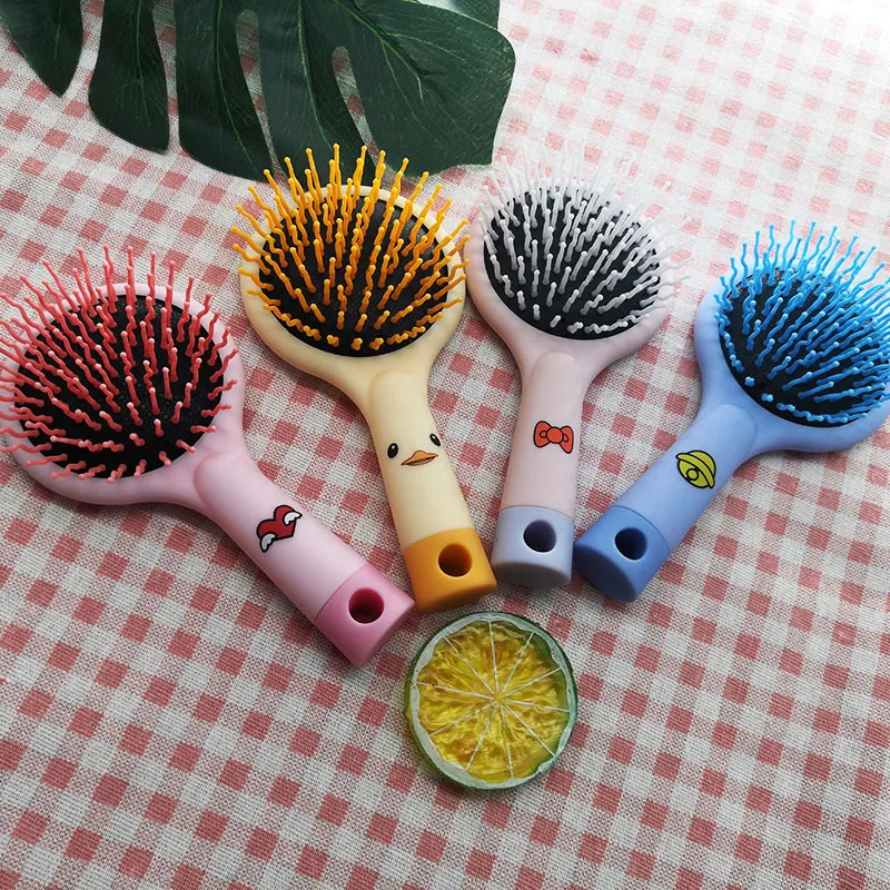 

New anti-knot massage balloon comb Anti-static girl hair comb cute portable air cushion comb mirror, Colorful
