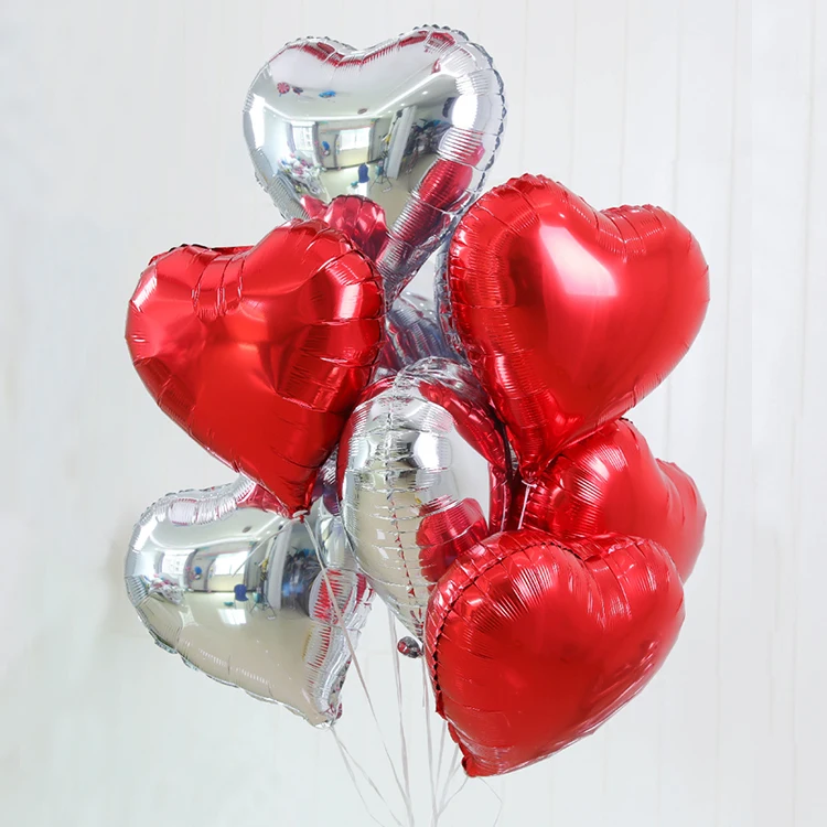 

Wedding Birthday Party Balloons Valentine's Day Globos 18inch Rose Gold Red Pink Love Foil Heart Helium Balloons