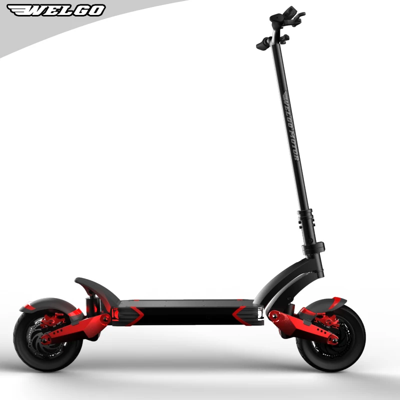 Powerful Dual Motor 2000W 52V 18.2ah Zero Start 10 inch 2 wheels Off Road Electric Scooter For Adults, Black