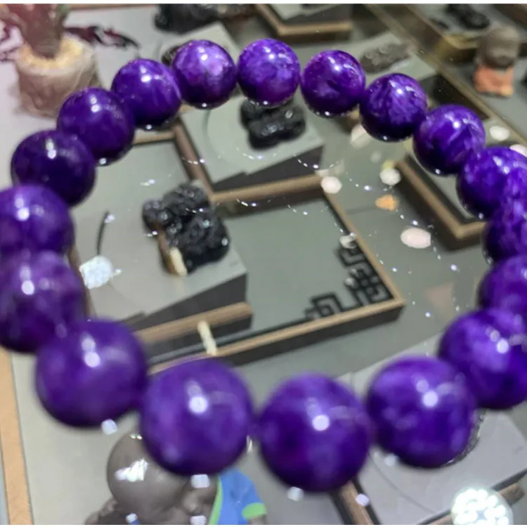 

high quality natural healing stones purple charoite bracelets for jewelry making, As picture