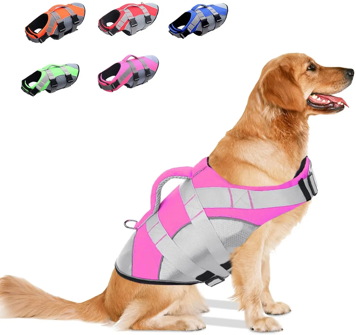 

Eyson High Quality with EPE Foam Reflective Dogs Life Vest For Swimming, Red,blue,orange, green,pink