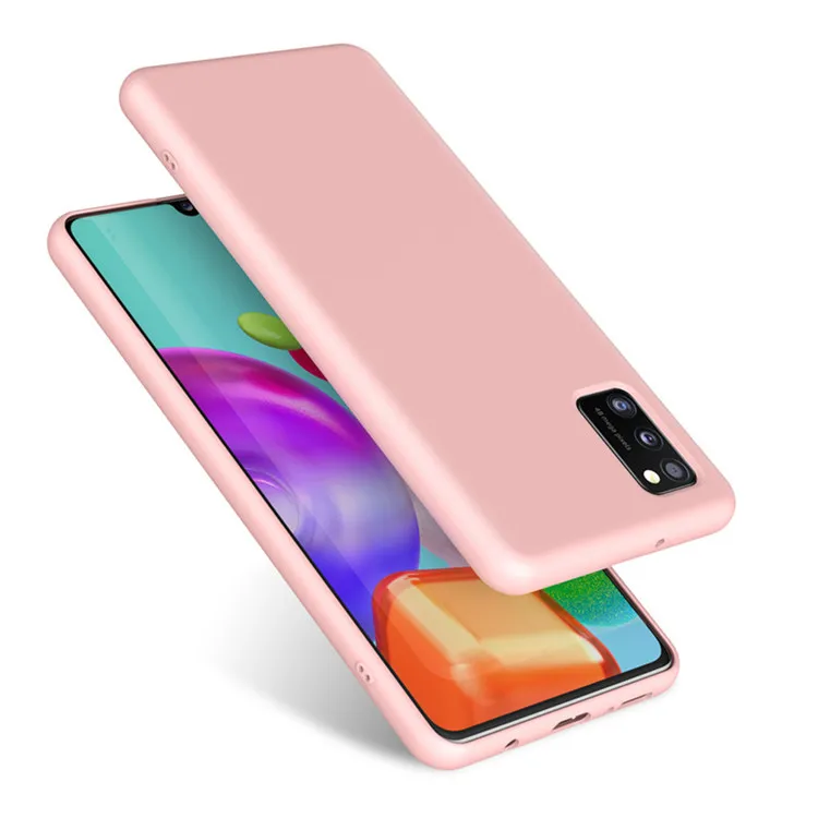 

Liquid Silicone Phone Case With Screen Protector PC Cell Phone Case For Samsung Galaxy A41