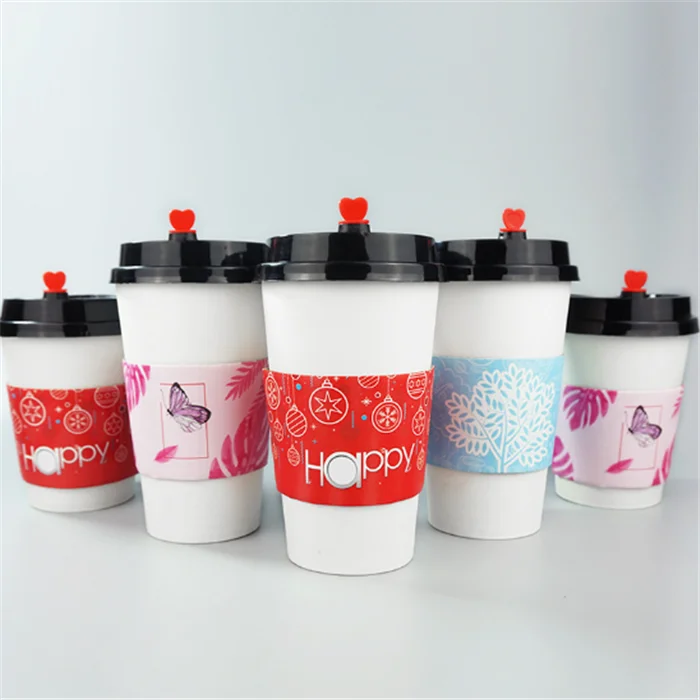 Kundenspezifischer Logo Printing-Kraftpapier-Wellpappe-Kaffeetasse-Ärmel