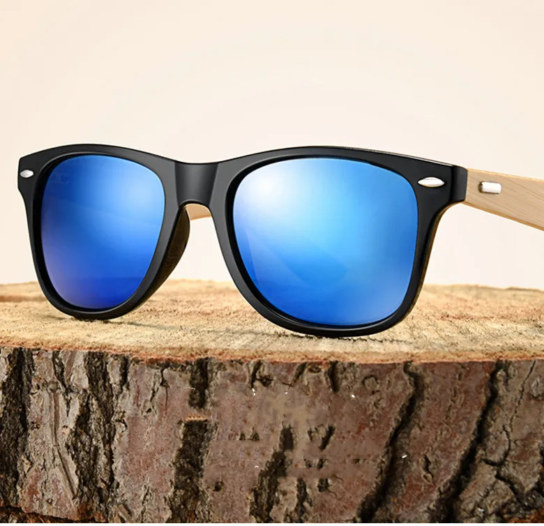

custom logo cheap price promotional for men women PC frame + bamboo temples arms bamboo wood sun glasses sunglasses