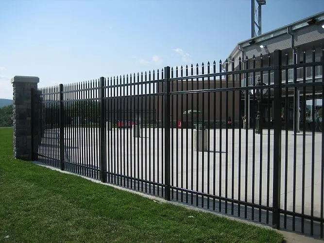 Home Garden Powder Coated Top Spear Metal Tubular Black Aluminum Fence Panels