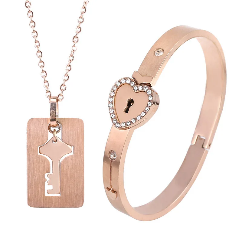 2020 New Arrivals Romantic Love Heart Lock Couple Bracelet
