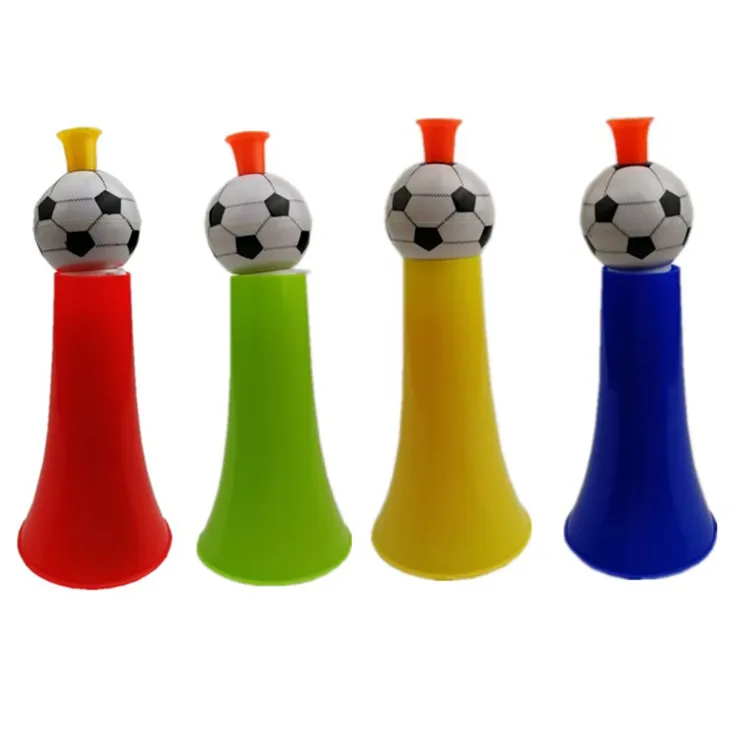 
China factory cheap plastic cheering horn , toy plastic football fans cheer trumpet ,can be customized logo 