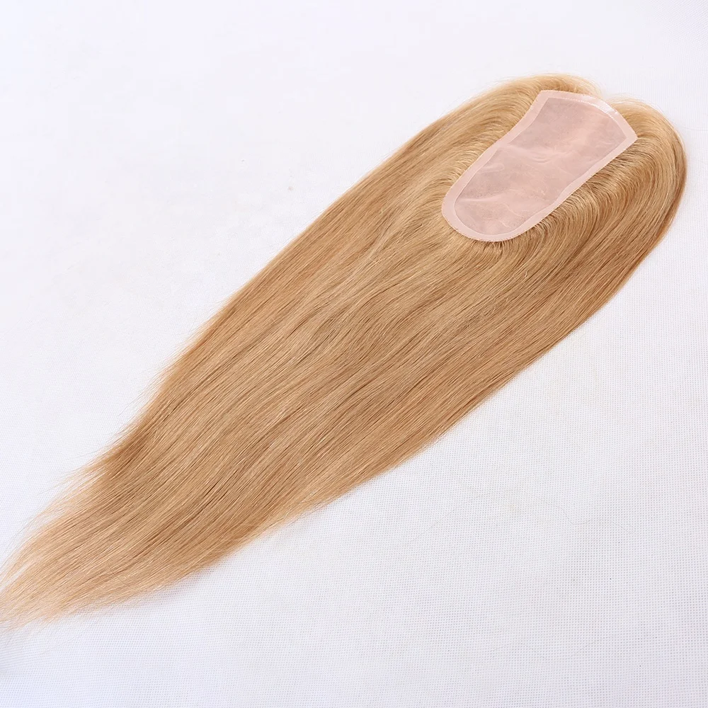 

Premier 12A Grade virgin brazilian human hair full silk base hair toppers for hair loss women, Color 8#