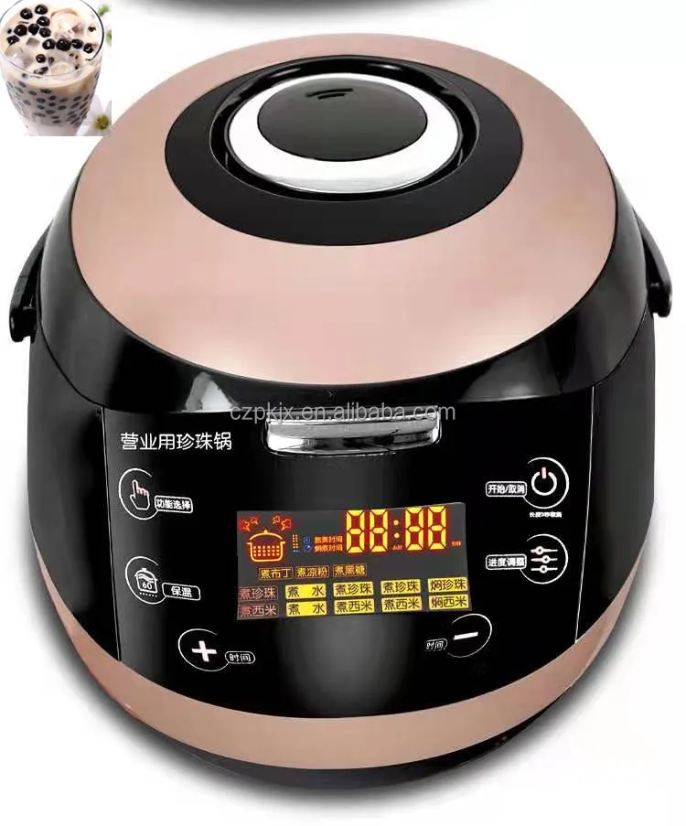 

220V Electric Milk Tea Boba Cooker Machine Smart Commercial Rice Cooker Factory Supply