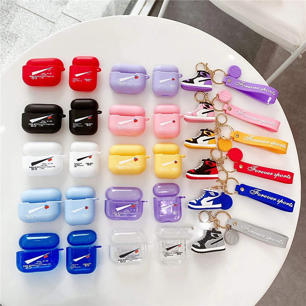 

Waterproof Shockproof Portable Case For Air Pods with Lanyards and 3D Silicone Shoes For Airpod Case, 18