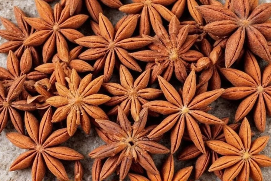 Star anise used in various cooking applications