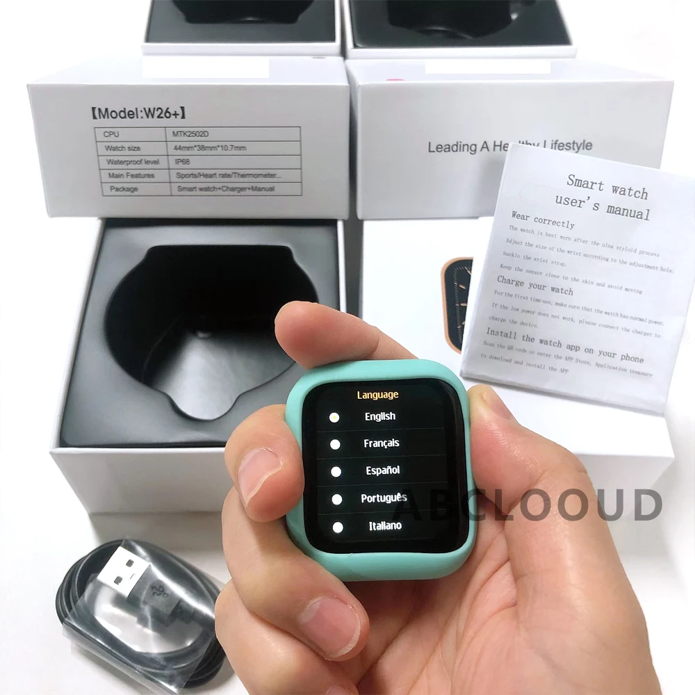 

New Arrival w26+ Smartwatch Newest series 6 pk T500+PRO T500plus hw22pro hw16 T55 fk75 smart watch t500+ iwo 14 series6