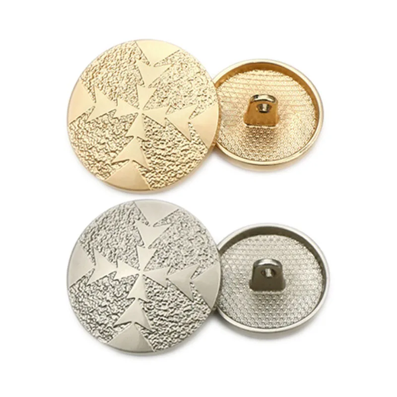 

China Manufacturers Design 21mm Sewing Metal Shank Gold Decorated Men's Suit Buttons, Gold,silver