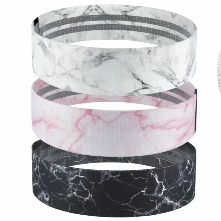 

Strength Training Non-Slip Custom Design Marbled Booty Exercise Fabric Resistance Band Hip Circle, Pink or customized color