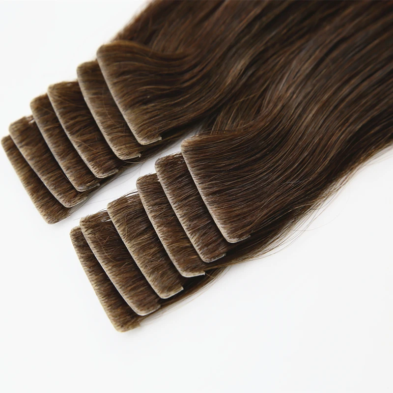 

Free Sample Unprocessed 100% Virgin Human Hair Extension, Wholesale Price Double Drawn Remy Invisible Tape In Hair Extension