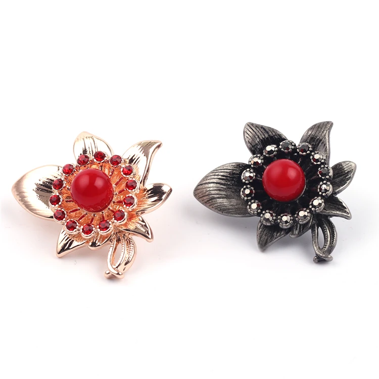 

Fashion Vintage Rose Sunflower Brooches Set With Diamond Flower Brooch Daily Party Decoration Accessories Gift