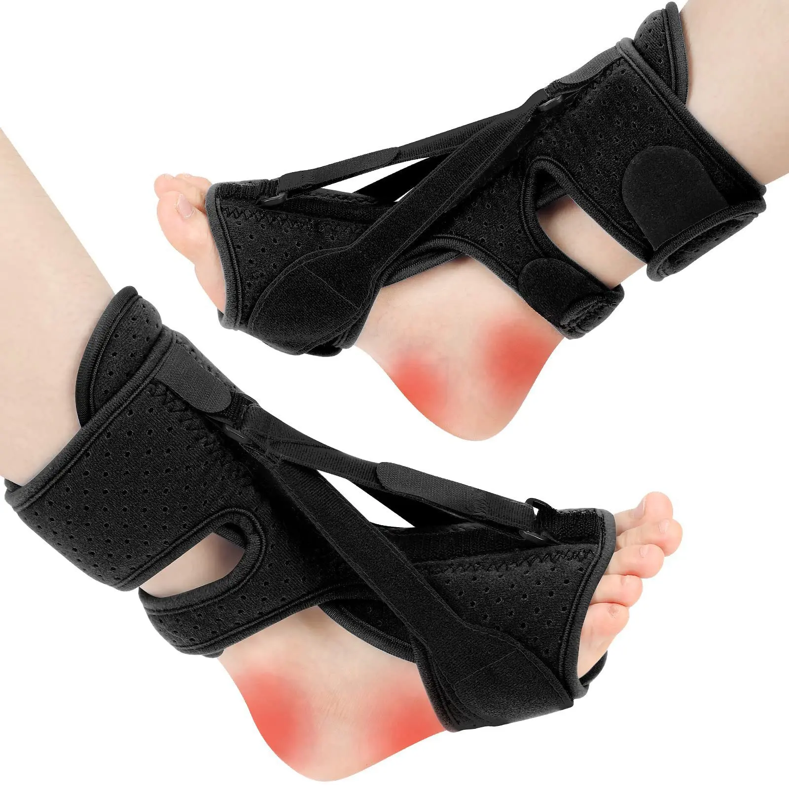 Black adjustable ankle brace lace up ankle support Neoprene Ankle Foot Orthosi Brace wrist support splint brace