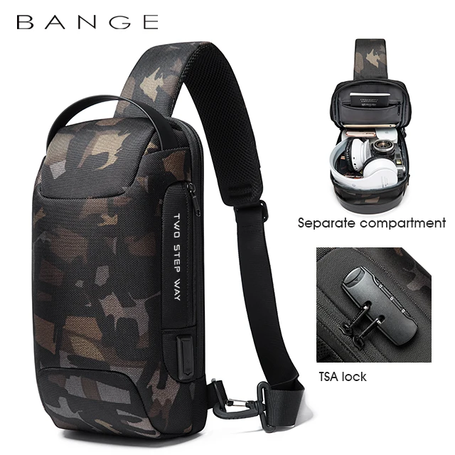 

2020 hot sell factory travel small men nylon crossbody trending laptop tactical sling bag crossbody custom men sling bag