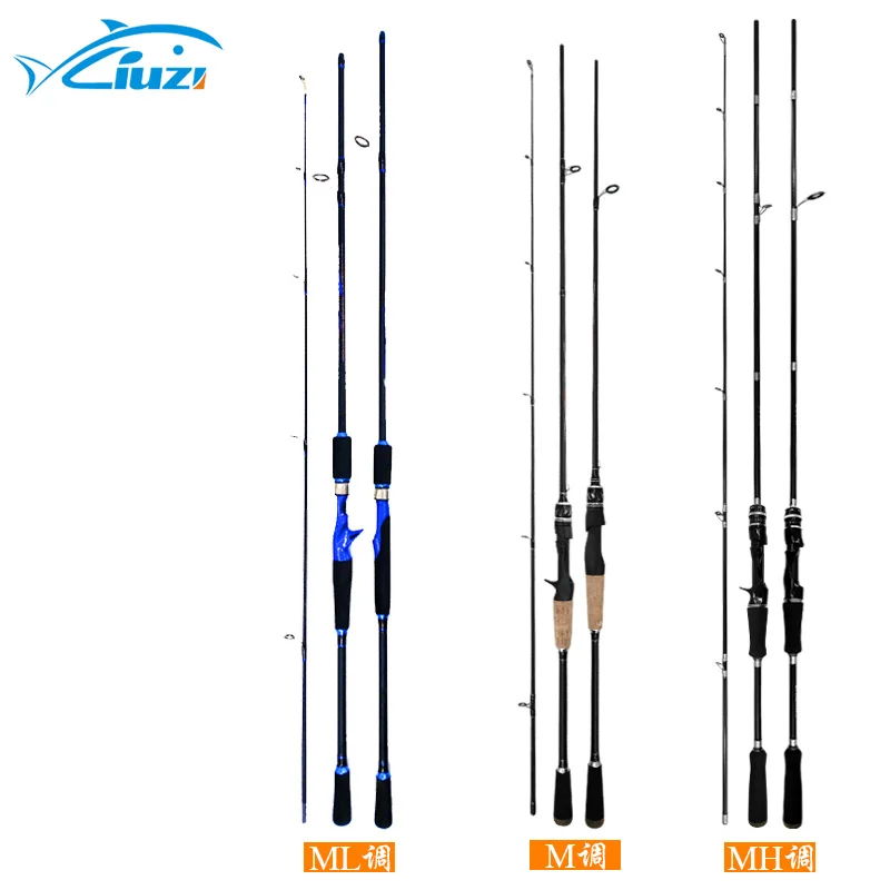 

part rotary fishing rod carbon fiber fishing rod, Black blue
