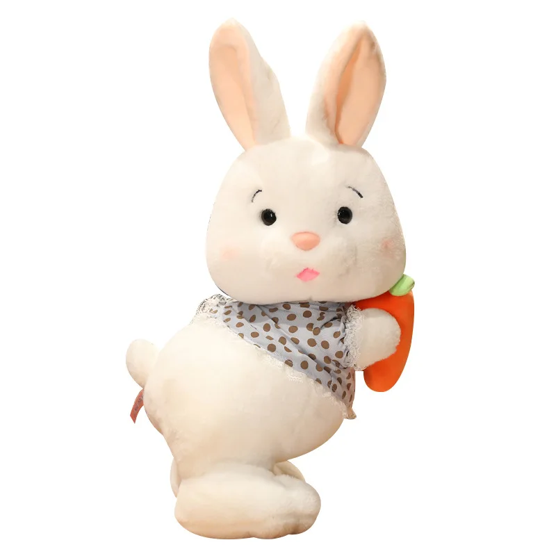 

Super cute standing posture radish rabbit plush doll children's bed with sleeping bunny pillow girls holiday gift