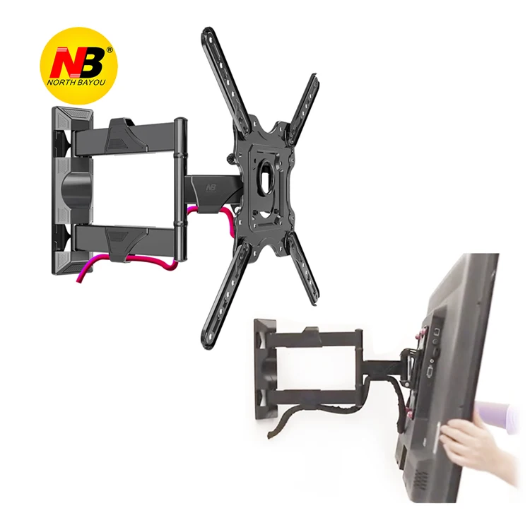 Nb P4 Tilt Adjustable Arm Support 90 Degree Swivel Tv Wall Mount For 32