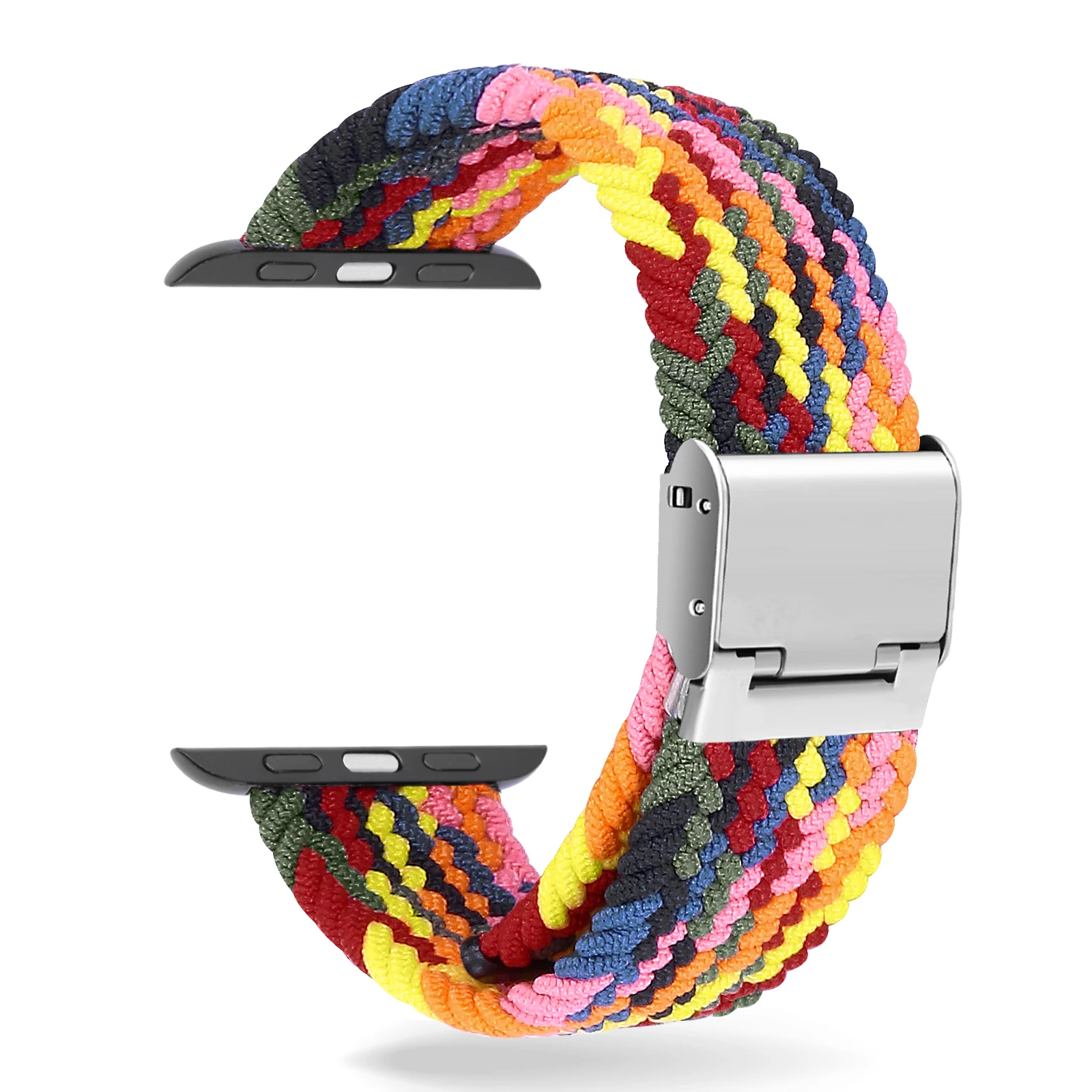 

Braided Solo Band Compatible with Apple Watch Soft Stretch Loop with Adjustable Sport Elastics Strap, Multicolor