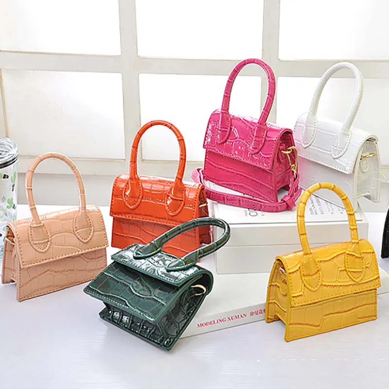 

Luxury Handle Mini Purses Handbags 2020 female Designer crocodile pattern totes Small Shoulder Crossbody women leather bag, 7 colors